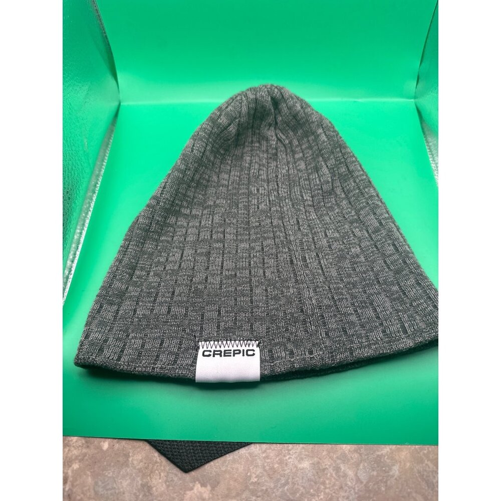 Crepig Gray Beanie Hat 100% Acrylic One Size Pukkainc.com Exclusive Made In Chin